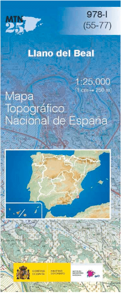 Wandelkaart 000978.1 Llano del Beal, Murcia, Murcia Spanje - CNIG