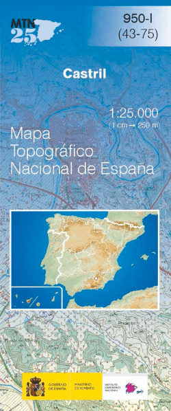 Wandelkaart 000950.1 Castril, Alicante, Valencia, Spanje - CNIG