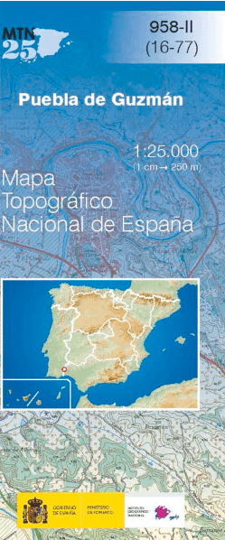 Wandelkaart 000958.2 Puebla de Guzmán, Huelva, Andalusië Spanje
