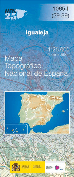 Wandelkaart 001065.1 Igualeja, Malaga, Andalusië Spanje - CNIG