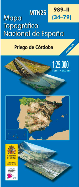 Wandelkaart 000989.2 Priego de Córdoba, Cordoba Andalusië Spanje 