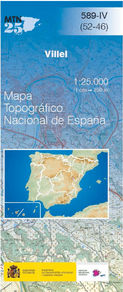 Wandelkaart 00589.4 Villel, Teruel, Aragon - CNIG