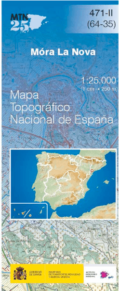 Wandelkaart 00471.2 Móra La Nova, Tarragona, Catalonië - CNIG