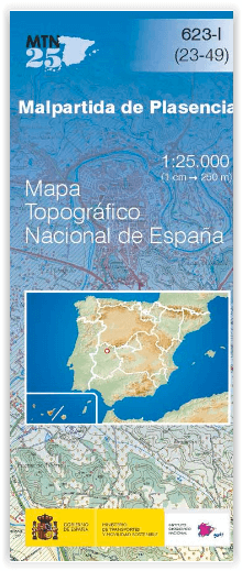Wandelkaart 00623.1 Malpartida de Plasencia, Cáceres, Extremadura