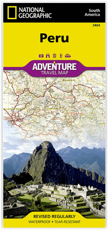 Landkaart Wegenkaart 3404 Adventure map Peru - Nat Geo