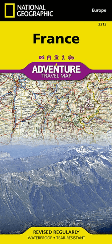 Landkaart Wegenkaart 3313 Adventure map Frankrijk - Nat Geo