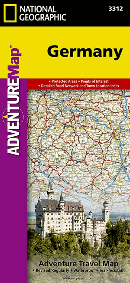 Landkaart Wegenkaart 3312 Adventure map Duitsland - Nat Geo
