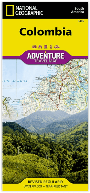 Landkaart Wegenkaart 3405 Adventure map Colombia - Nat Geo