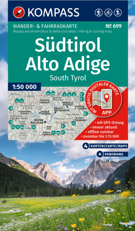 Wandelkaart 699 Südtirol Alto Adige - Kompass Karten