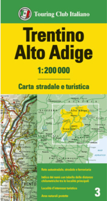 Landkaart Wegenkaart R03 Trentino & Alto Adige - TCI