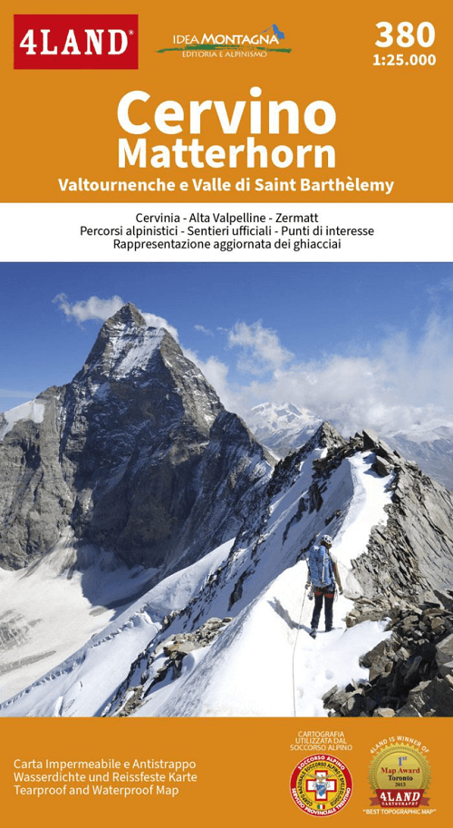 Wandelkaart 380 Breuil-Cervinia & Matterhorn - 4Land 