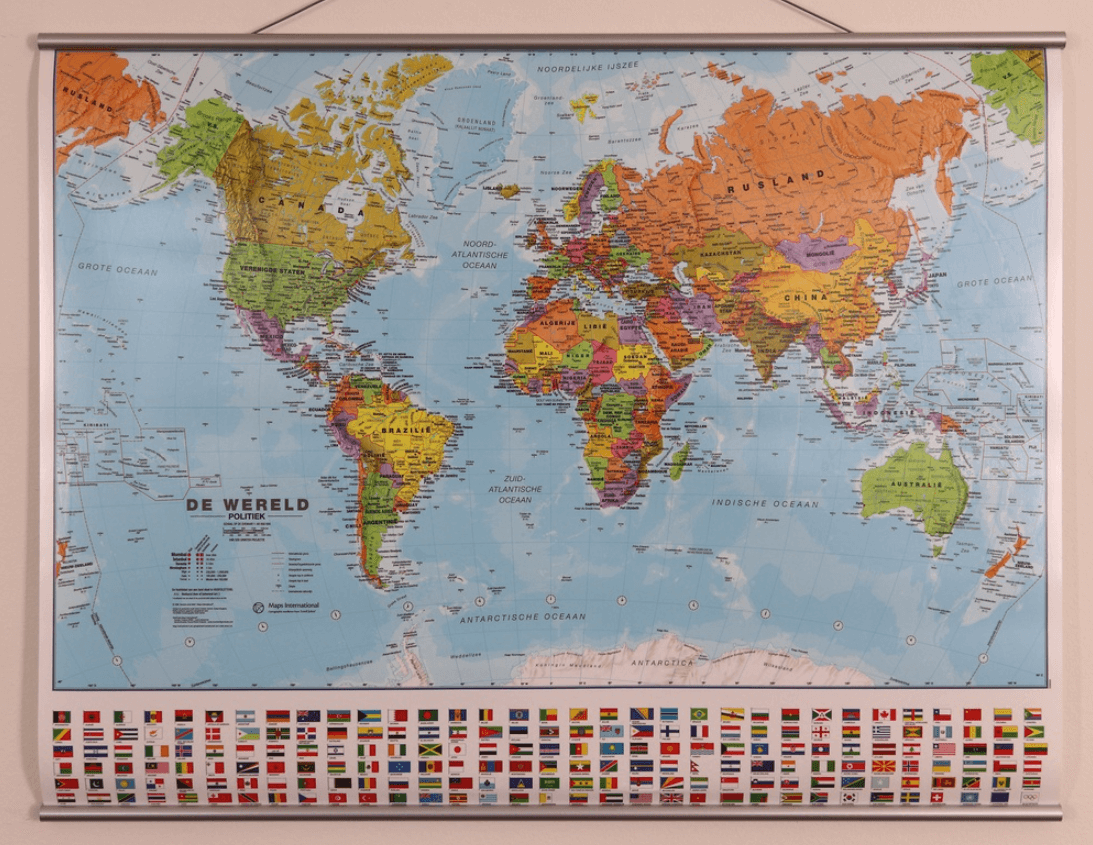 Plano Politieke Wereldwandkaart 1/60 - 68 x 53 - Lovell Johns