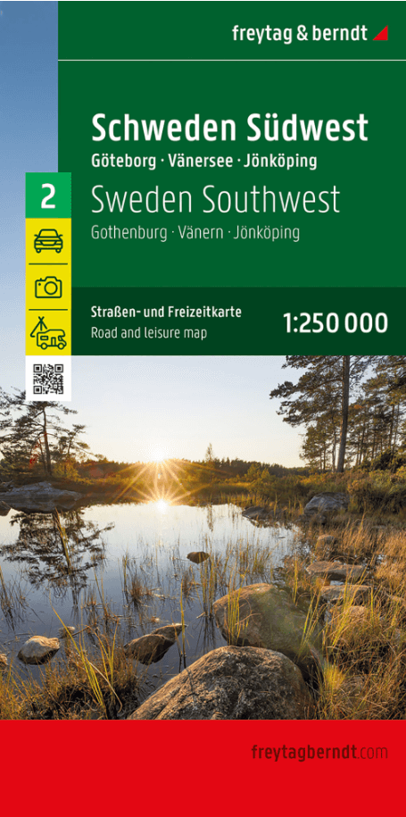 Landkaart Wegenkaart Zweden Zuidwest - Goteborg