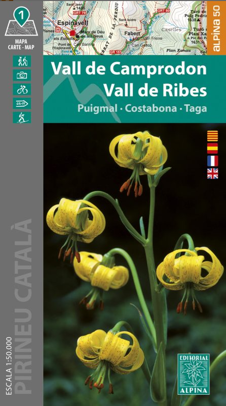 Wandelkaart Vall de Ribes & Vall de Camprodon - Ed. Alpina