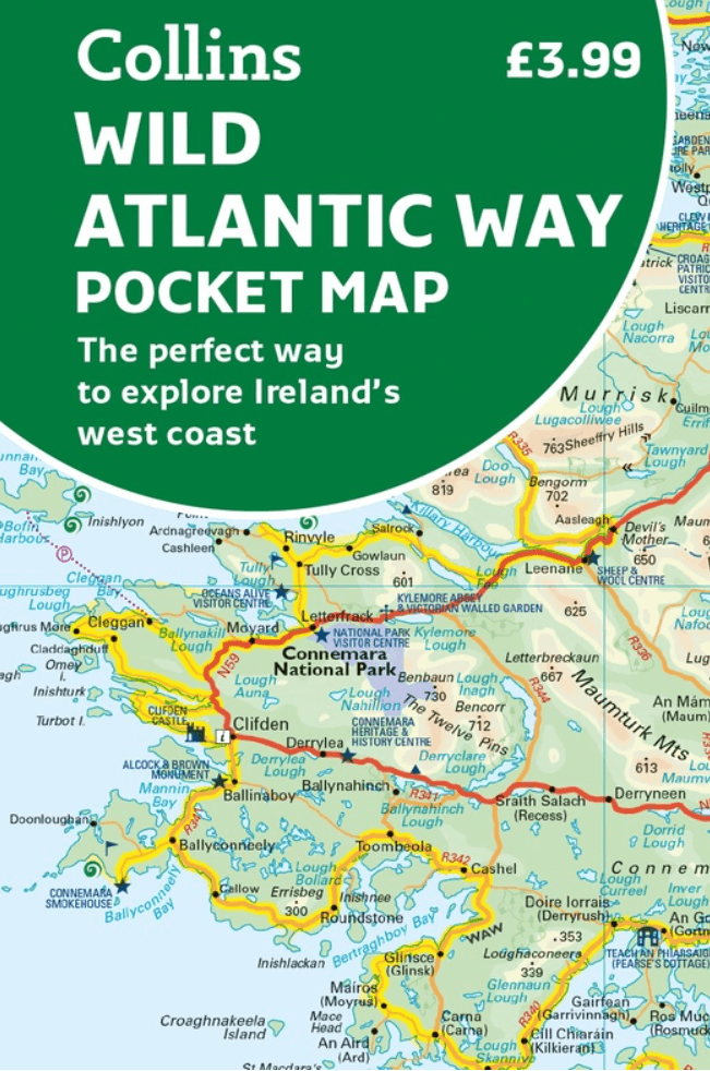 Landkaart Wegenkaart Wild Pocket map Wild Atlantic Way - Harper
