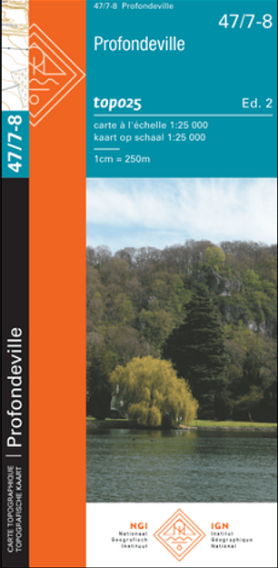 TOPO Wandelkaart 47/7-8 Profondeville - NGI