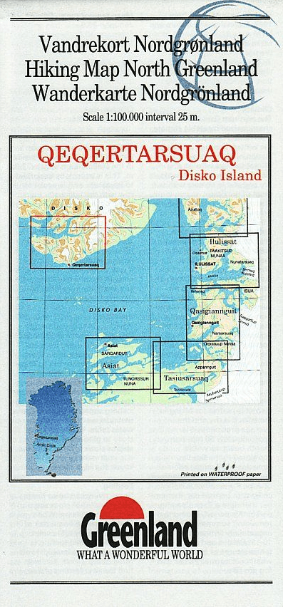 Hiking Map North Greenland 15 Qegertarsuaq & Disko Island