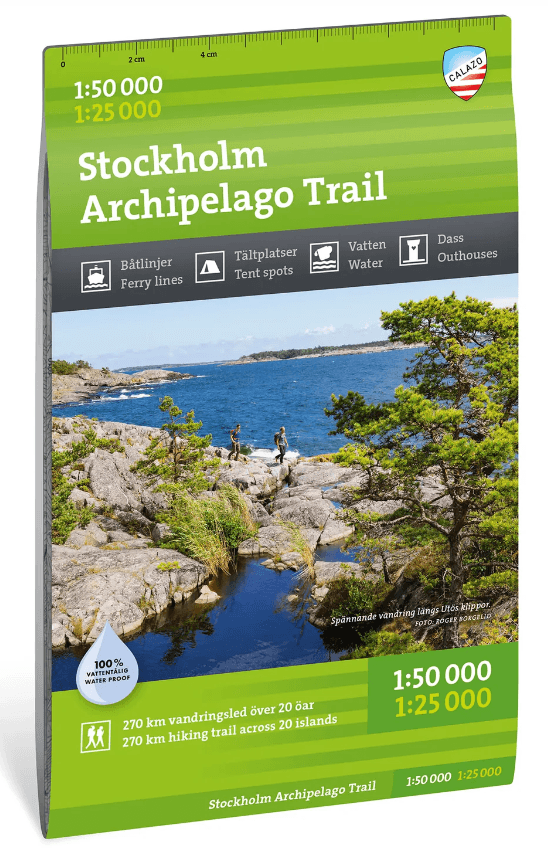 Wandelkaart Stockholm Archipelago Trail - Calazo Förlag