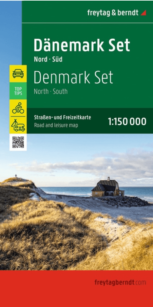 Landkaart Wegenkaartset Denemarken Noord & Zuid - F&b