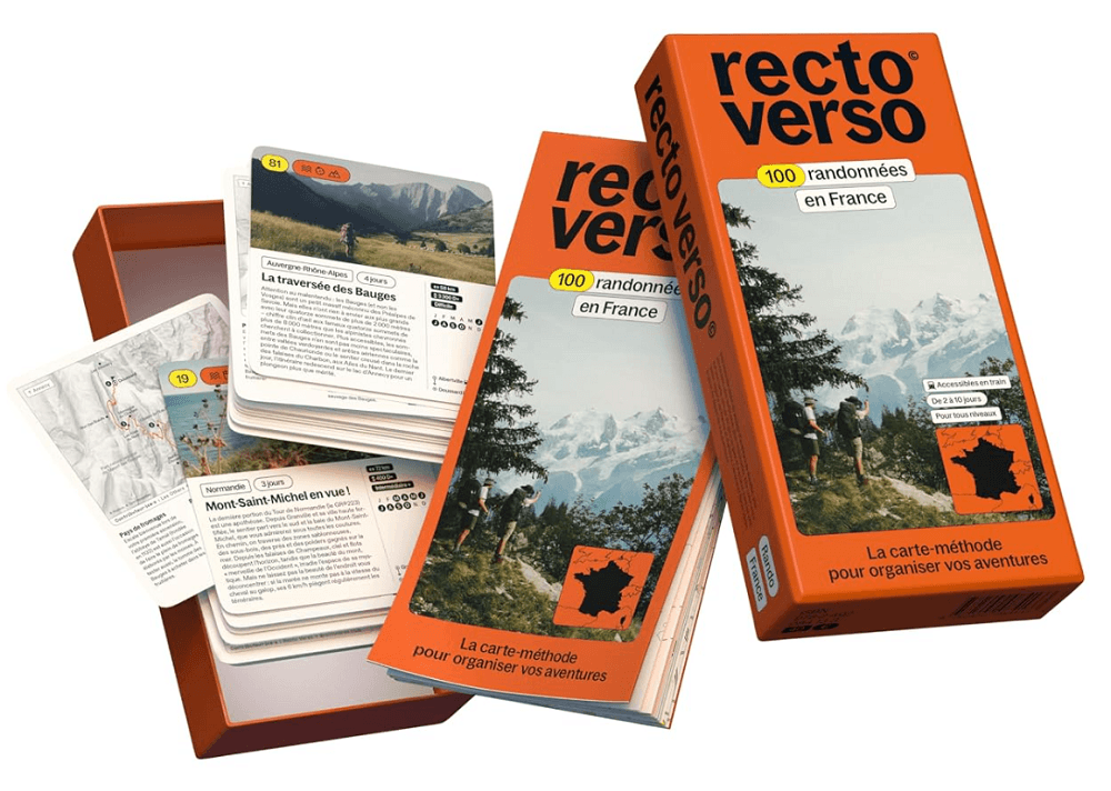 Wandelgids France coffret 100 randonnées - Recto Verso
