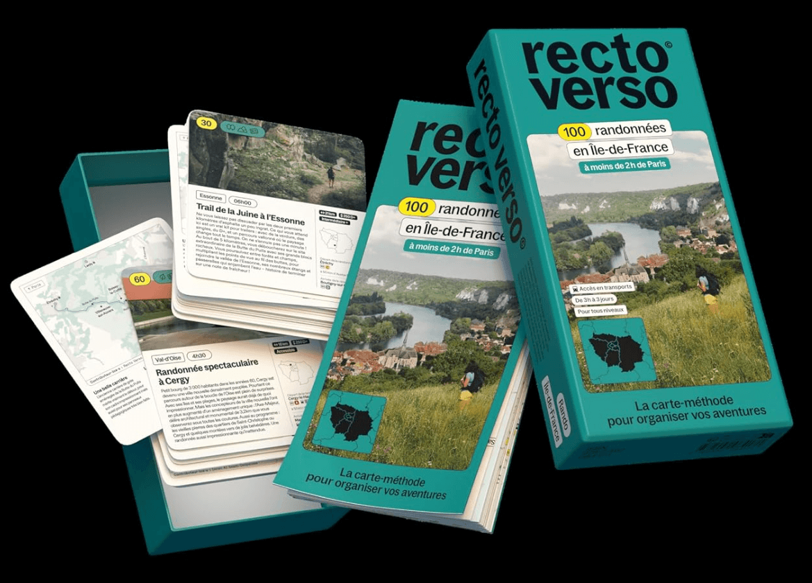 Wandelgids Ile-de-France coffret 100 randonnées - Recto Verso