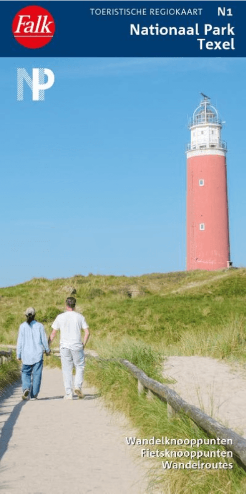 Wandelkaart N1 Texel National park, Friesland NED - Falkplan