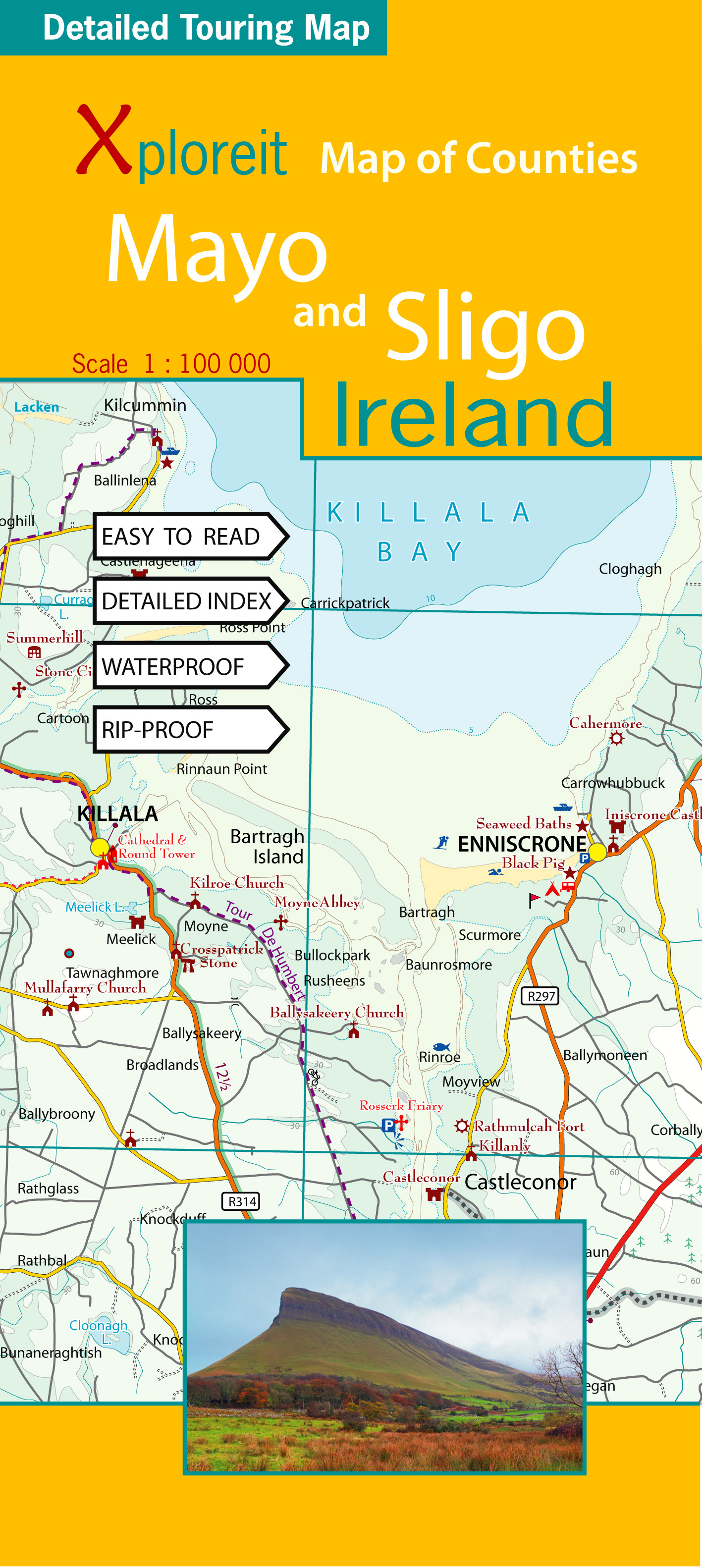 Fietskaart County Mayo & Sligo Ireland - XploreIt