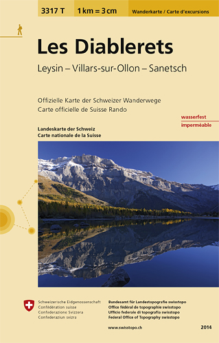 Wandelkaart 3317 T Les Diablerets Wallis - Swisstopo