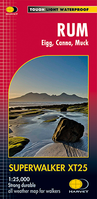 Wandelkaart XT25 Rum- Eigg- Canna & Muck - Harvey maps