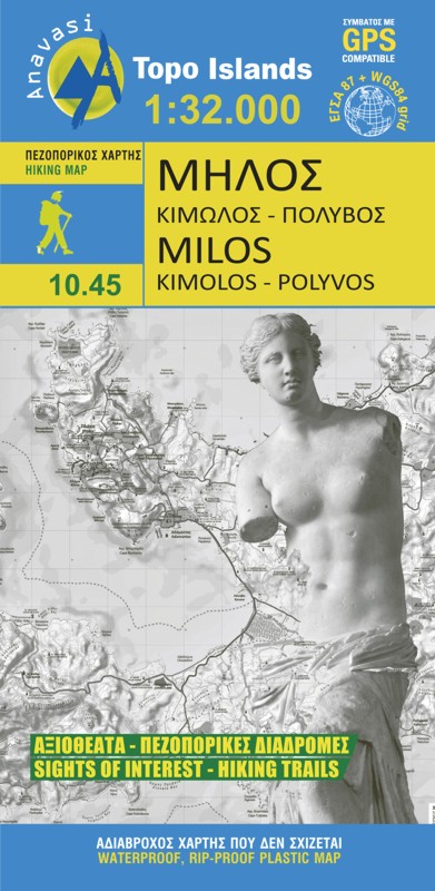 Wandelkaart 10.45 - Milos- Kimolos & Polyvos Griekenland- Anavasi