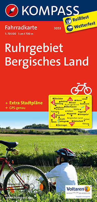 Fietskaart 3053 Ruhrgebiet & Bergisches Land - Kompass