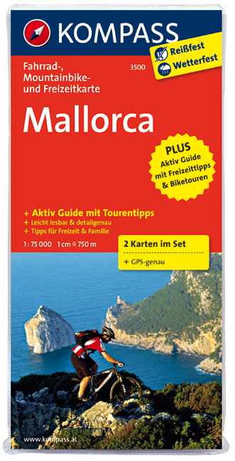 Fietskaart 3500 Mallorca Spanje - Kompass